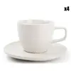 Salt&pepper Tasse à moka 10cl et soucoupe blanc  - Lot de 4
