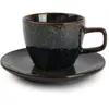 Salt&pepper Tasse à moka 9,5cl et soucoupe 11,5cm saphir  - Lot de 4