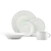 Ona - Service de Table en Porcelaine Prim blanc/vert - 20 Pièces OS