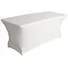 Perel Housse extensible pour table rectangulaire - blanc