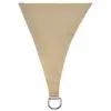Voile solaire perméable - Triangle 3.6 x 3.6 x 3.6m - Couleur beige - ...