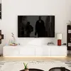 FUFU&GAGA Meuble TV bas de 180 cm de long, meuble TV avec 4 tiroirs, 3...