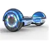 GlidingShark Hoverboard Bleu chromé 6.5 Pouces Bluetooth LED Cadeau su...