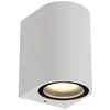 LUCIDE ZARO - Spot mural/Applique mural Intérieur/Extérieur - 1xGU10 - IP44 - Blanc