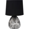 LUCIDE MARMO - Lampe de table - Ø 16 cm - 1xE14 - Noir