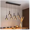 Lucide Suspension Marius, noire, à 7 lampes