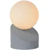 Lucide Len Lampe À  Poser Imitation Bois Et Verre Interrupteur Tactile À10cm