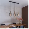 Lucide JOANET-Suspension 3 Lumières Verre fumé H150cm Gris