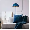 Lucide Lampe sur pied Siemon en acier, Ø 35 cm bleue