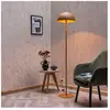 Lucide Lampe sur pied Siemon en acier, Ø 35 cm jaune ocre