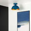 LUCIDE SIEMON - Plafonnier - Ø 25 cm - 1xE27 - Bleu