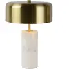 Lucide 34540/03/31 Lampe de table, Marbre, 21 W, Blanc, Or Mat