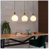 Lucide Suspension verre 3 lumières verre opalin 105 cm