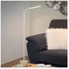 Lucide Lampe sur pied LED Gilly, blanc, flexible, métal, hauteur 153 cm