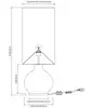 Lucide Lampe sur pied Esterad, noir, Ø 34 cm, hauteur 100 cm, verre