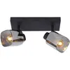 Lucide Spot pour plafond Alion abat-jour verre, 2 lampes