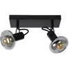 Lucide Spot pour plafond Madee, noir/fumé, à 2 lampes