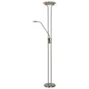 Lucide - Lampadaire Led dimmable avec liseuse Champion chrome brossé