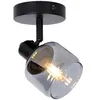 Lucide Spot pour plafond Bjorn à 1 lampe, noir/gris fumé