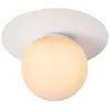 Lucide Plafonnier Tricia, blanc, Ø 25 cm, verre, 1 lampe, E27