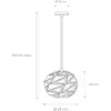 LUCIDE MALUNGA - Suspension - Ø 25 cm - 1xE27 - Blanc