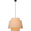 Suspension ronde Tribute tissu beige crème IP20 E27 40W Ø60 x H.180cm Lucide