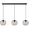 Lucide Suspension Danza, à 3 lampes, allongée, noire