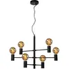 Lucide Suspension Leanne, noire, à 6 lampes