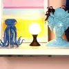 Lucide Lampe à poser Moya avec abat-jour en verre, noire
