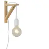 Lucide FIX-Applique murale Equerre Bois avec Prise H22,5cm Blanc
