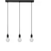 Lucide Suspension barre 3 lumières en silicone longueur 75cm noir fix noir noir