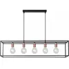 Lucide ARTHUR-Suspension 5 lumières en métal carré L100cm Noir