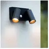 Lucide Projecteur mural extérieur Taylor Sensor, à 2 lampes noir