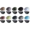 Cosy & Trendy Lot de 10 Bols ovales en Grès, multicolore, 10,5X8XH6 cm