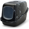 Maison de toilette Savic Nestor Marble pour chat - noir / blanc marbré