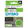 Dymo 43610 (S0720770) - (6 mm) - Noir sur transparent - Ruban