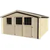 Abri jardin bois "Vallauris" - 15.84 m² - 3.98 x 3.98 x 2.29 m - 34 mm