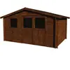 Abri jardin bois "Vallauris" - 15.84 m² - 3.98 x 3.98 x 2.29 m - 34 mm...