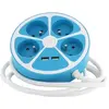 CHACON Multiprise design circulaire 4X16 a cordon 1,5m avec 2 usb-a + ...