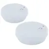 CHACON Détecteurs de fumée optiques - Avec pile alkaline 9 V - 1 an - Blanc