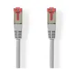 NEDIS Cable Reseau Cat6 Rj45 Male Rj45 Male Sfutp 200 M Rond Pvc Gris Etiquette