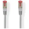 Nedis Cable Reseau Cat6 Rj45 Male Rj45 Male Sfutp 050 M Rond Pvc Gris Etiquette