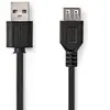 Nedis - Câble Usb 2.0 Usb-a Mâle Vers Usb-a Femelle 2.00m Noir