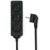 Nedis Multiprise 3 prises (Noir)