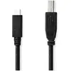 Nedis CCGB60650BK20 câble USB USB 2.0 2 m USB C USB B Noir