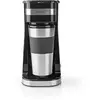 Nedis Nedis Cafetière 1 Tasse Mug de Voyage à Double Paroi 0,42 L Noir