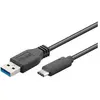 Câble usb 3.0 c mâle vers a mâle, 1m, noir valueline vlcp61600b10