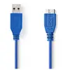 Nedis - Câble usb 3.0 a Mâle - Micro b Mâle 5,0 m Bleu