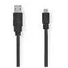 Nedis CCGP60410BK10 câble USB USB 2.0 1 m USB A Micro-USB B Noir
