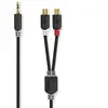 Nedis Câble audio stéréo 3,5 mm mâle - 2x rca femelles 0,2 m anthracite